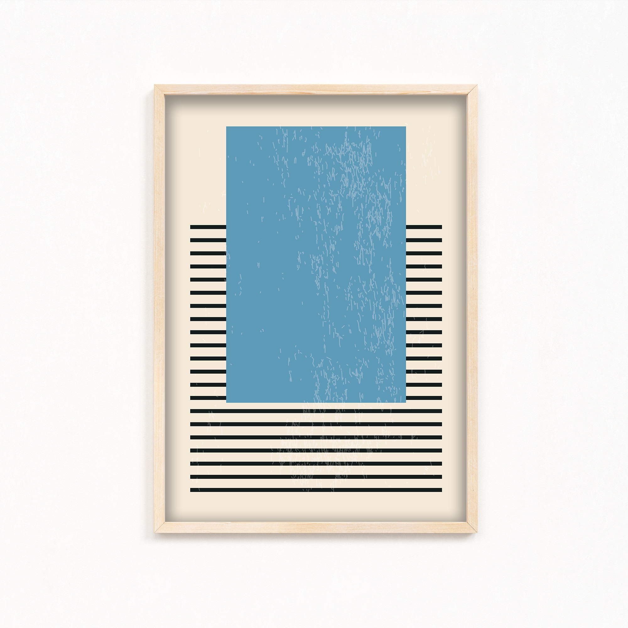 Sea Blue Geometric Modern Wall Art