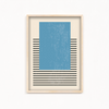 Sea Blue Geometric Modern Wall Art