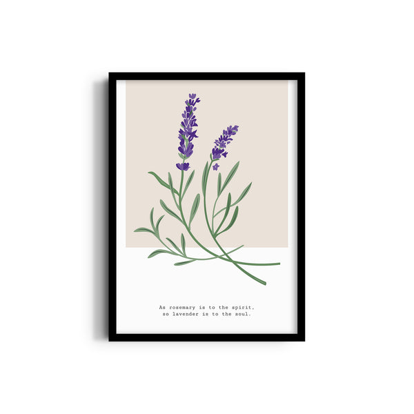 Lavender Botanical Modern Wall Art