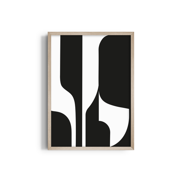 Cosmic Contrast Simplicity Wall Art