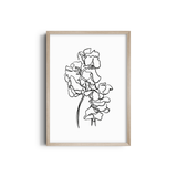 Monochrome Blossom Dancing Wall Art