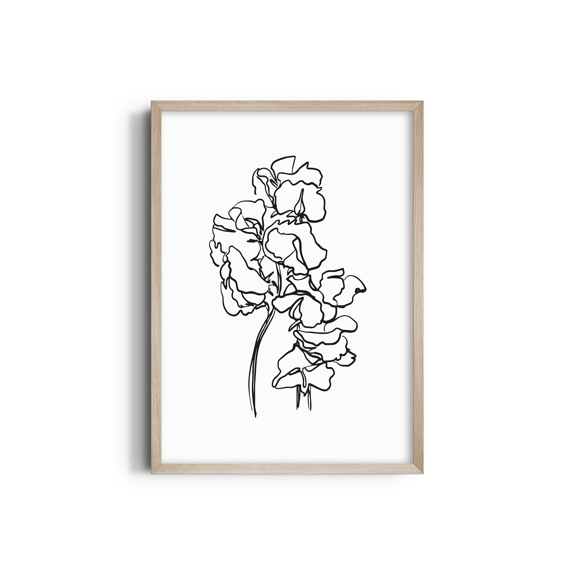 Monochrome Blossom Dancing Wall Art