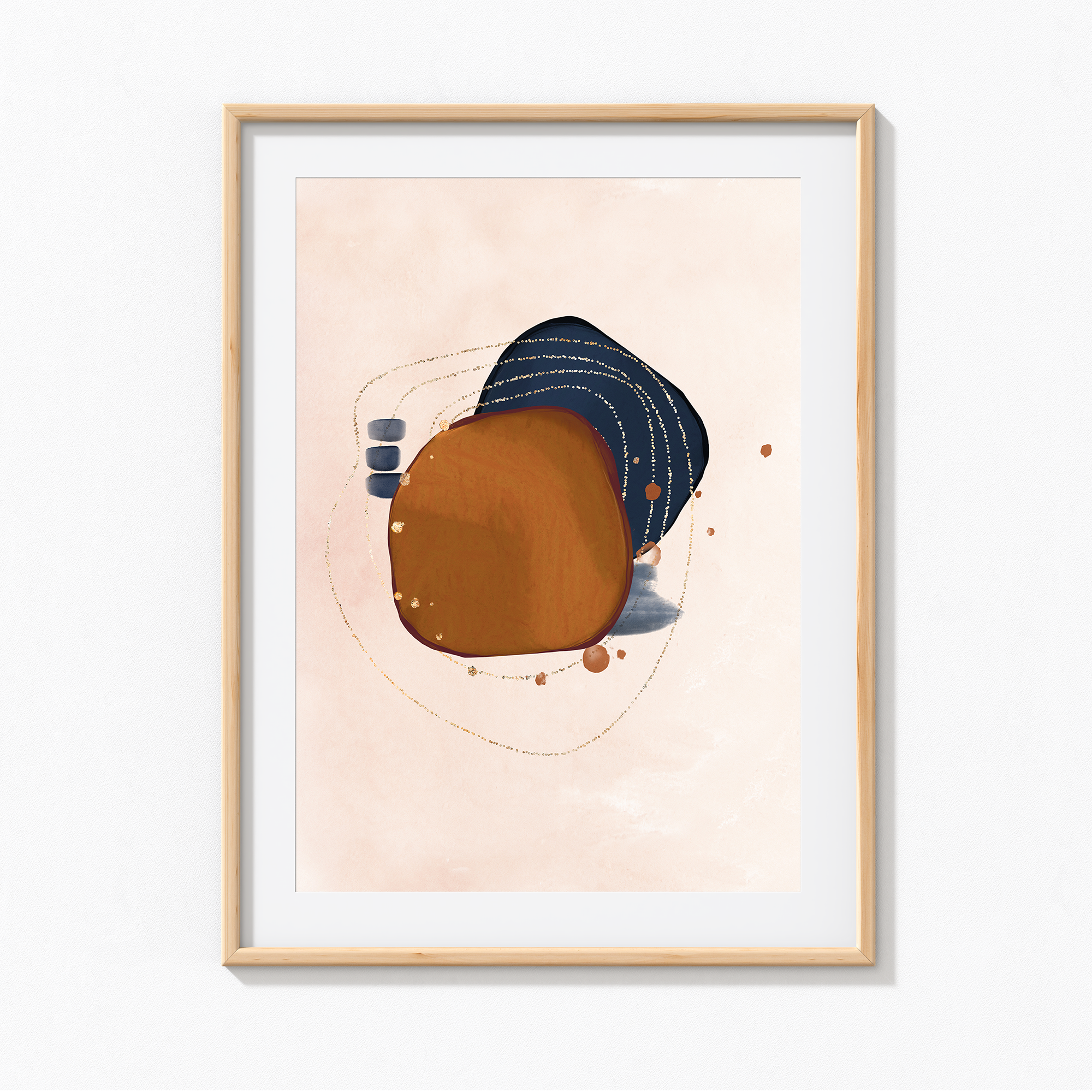Purulent Azure Abstract Modern Wall Art