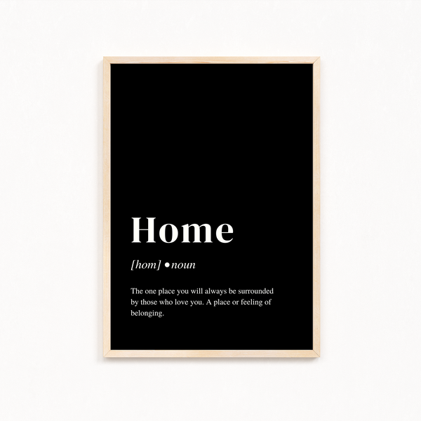 Home Definition Style Wall Art