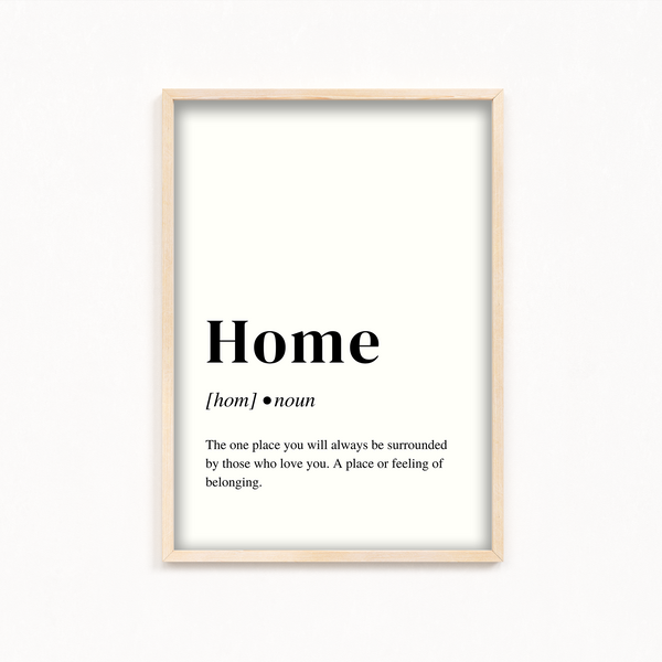 Home Definition Style Wall Art