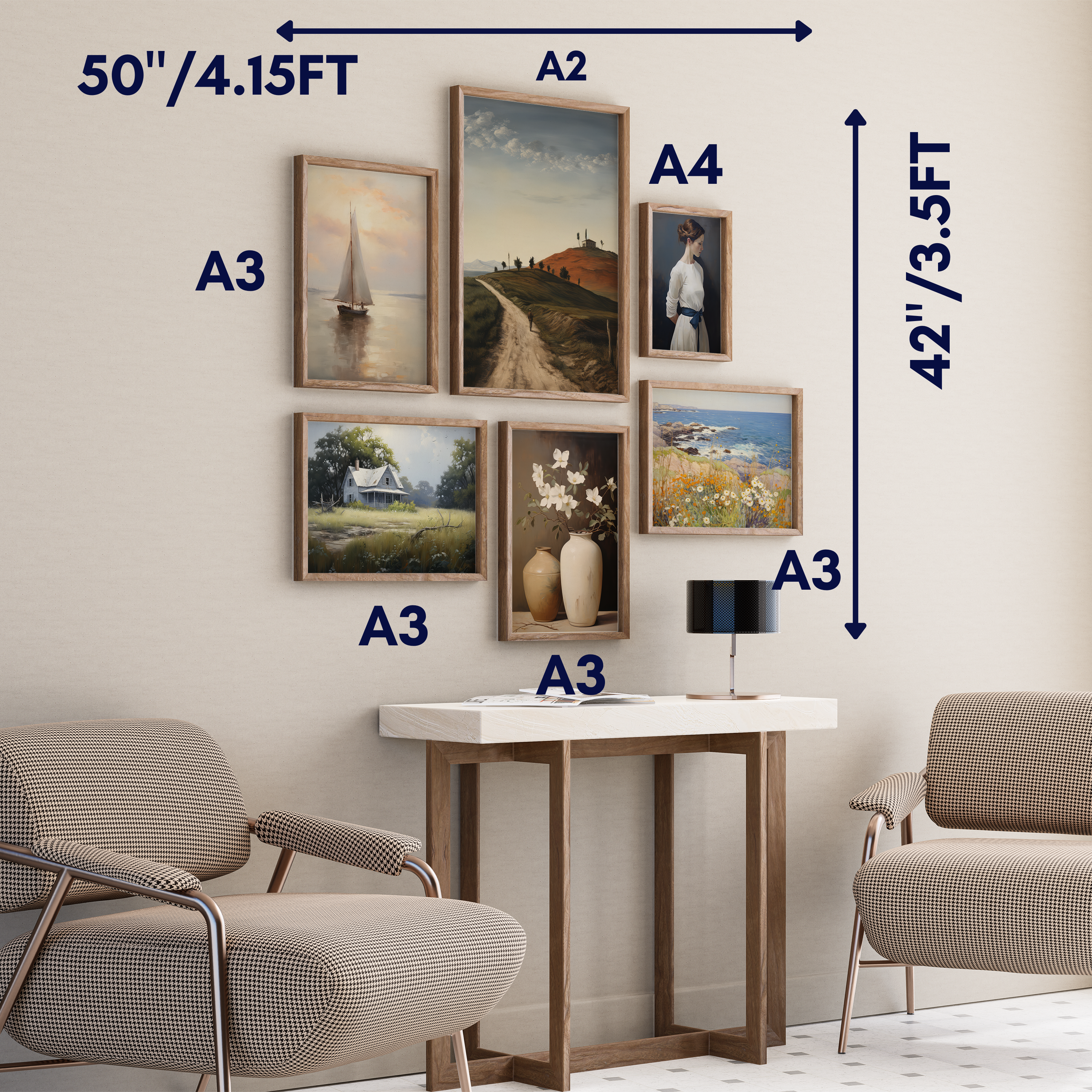 Set of 6 Mix-Modern Wall Art
