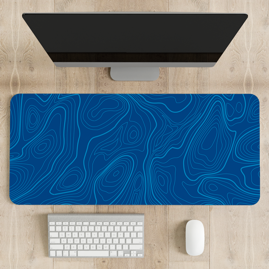 Abyssal Wave Topography Desk Mat | Desk Pad | Mouse Pad