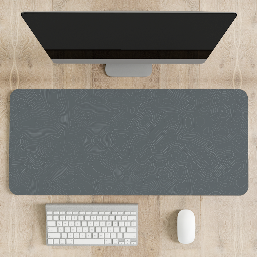 Slate Horizon Topography Desk Mat | Desk Pad | Mouse Pad