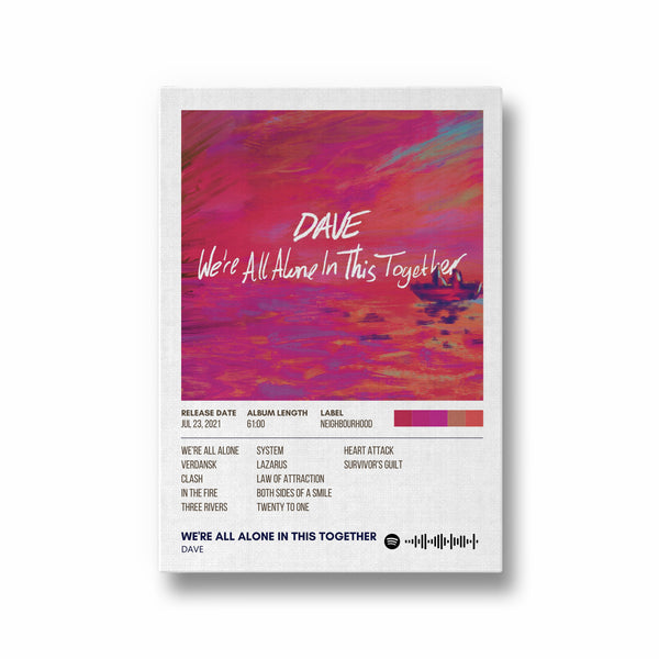 We're All Alone in This Together by Dave Album Poster