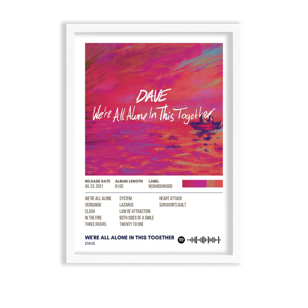 We're All Alone in This Together by Dave Album Poster