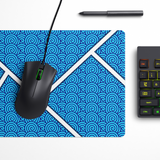 Aqua Spirals Desk Mat | Desk Pad | Mouse Pad