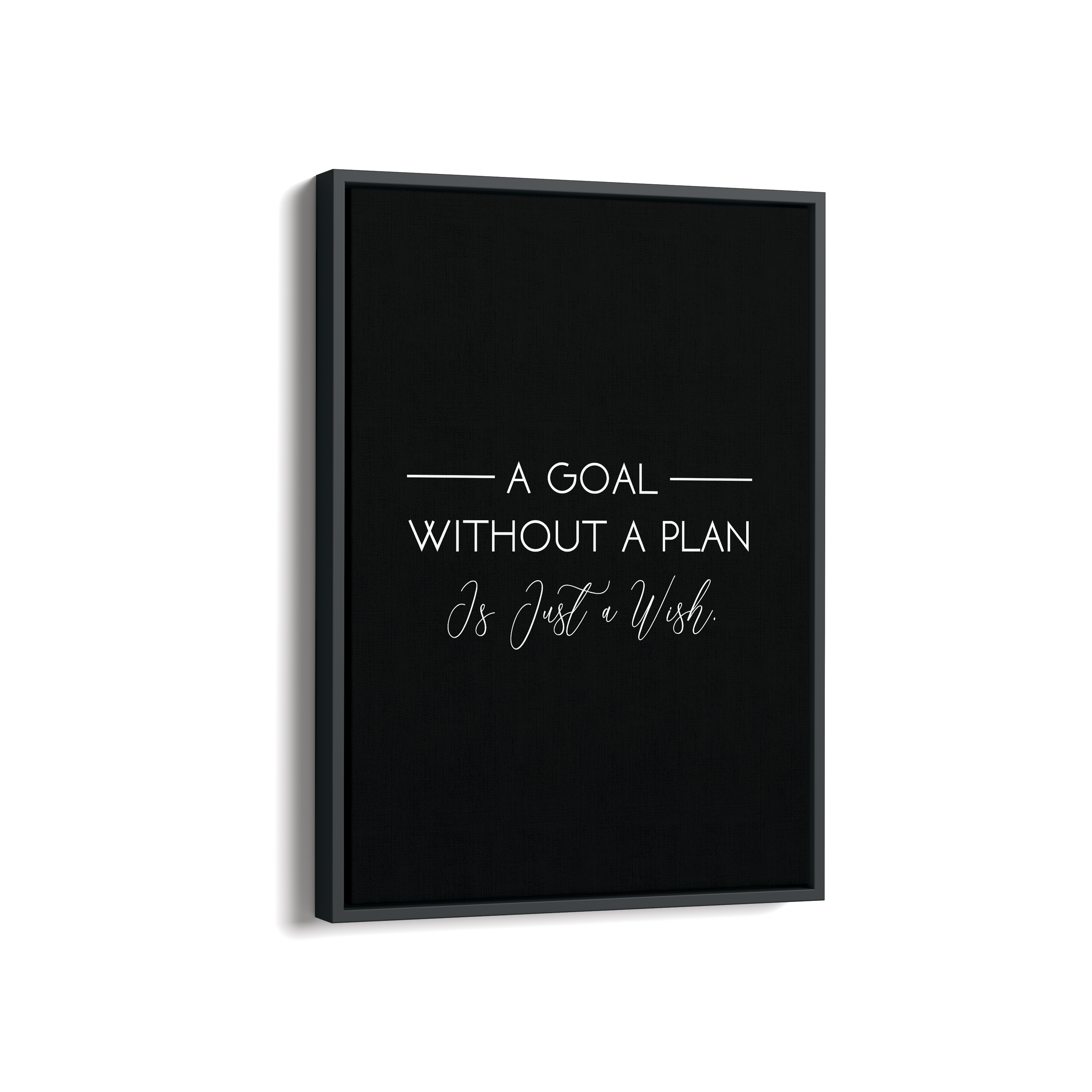 A goal without a plan is just a wish Quote Wall Art