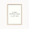 A goal without a plan is just a wish Quote Wall Art
