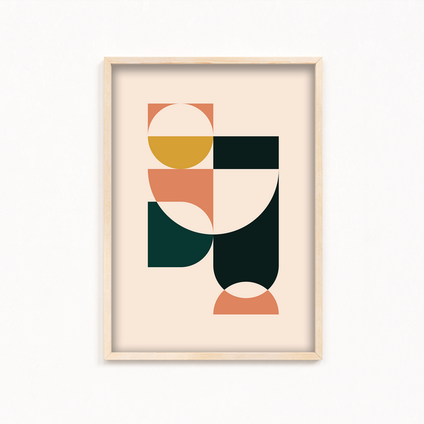 Chains of Childhood Abstract Geometric Modern Wall Art