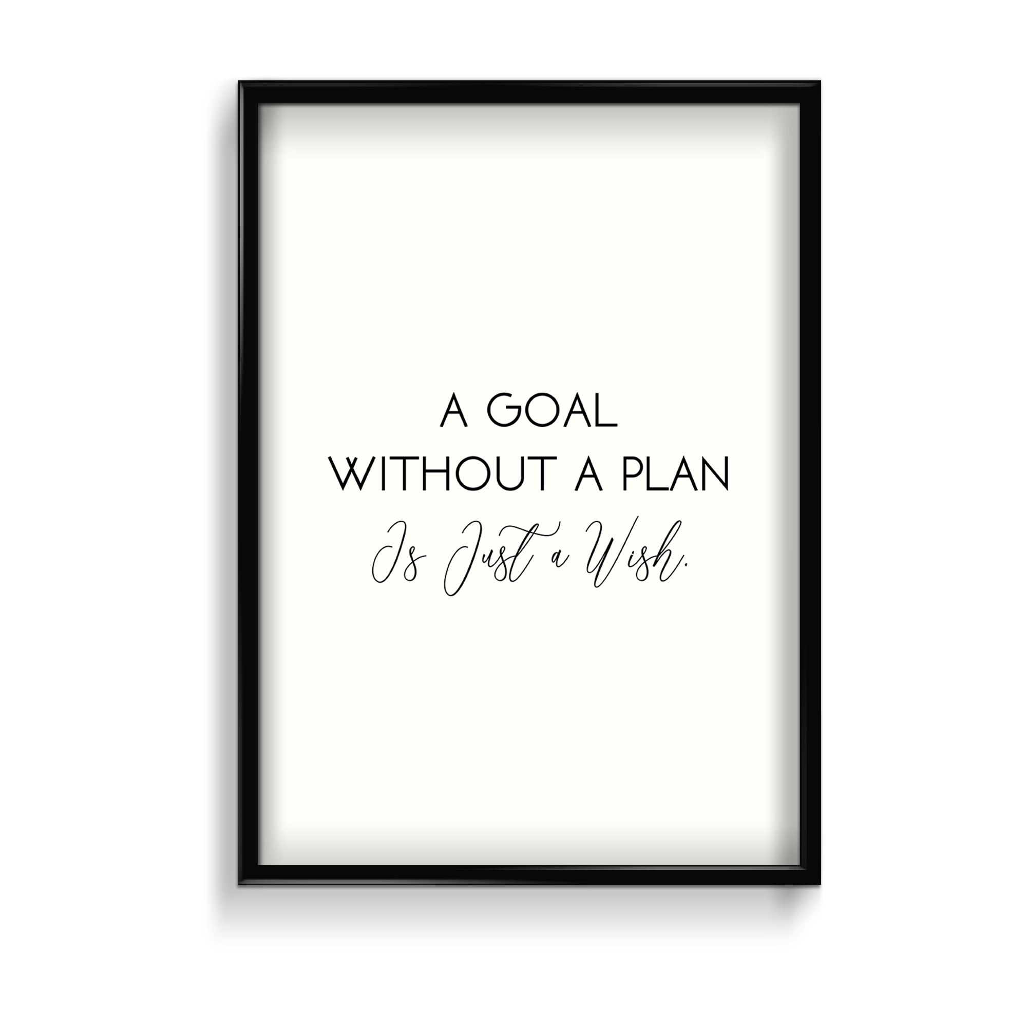 A goal without a plan is just a wish Quote Wall Art