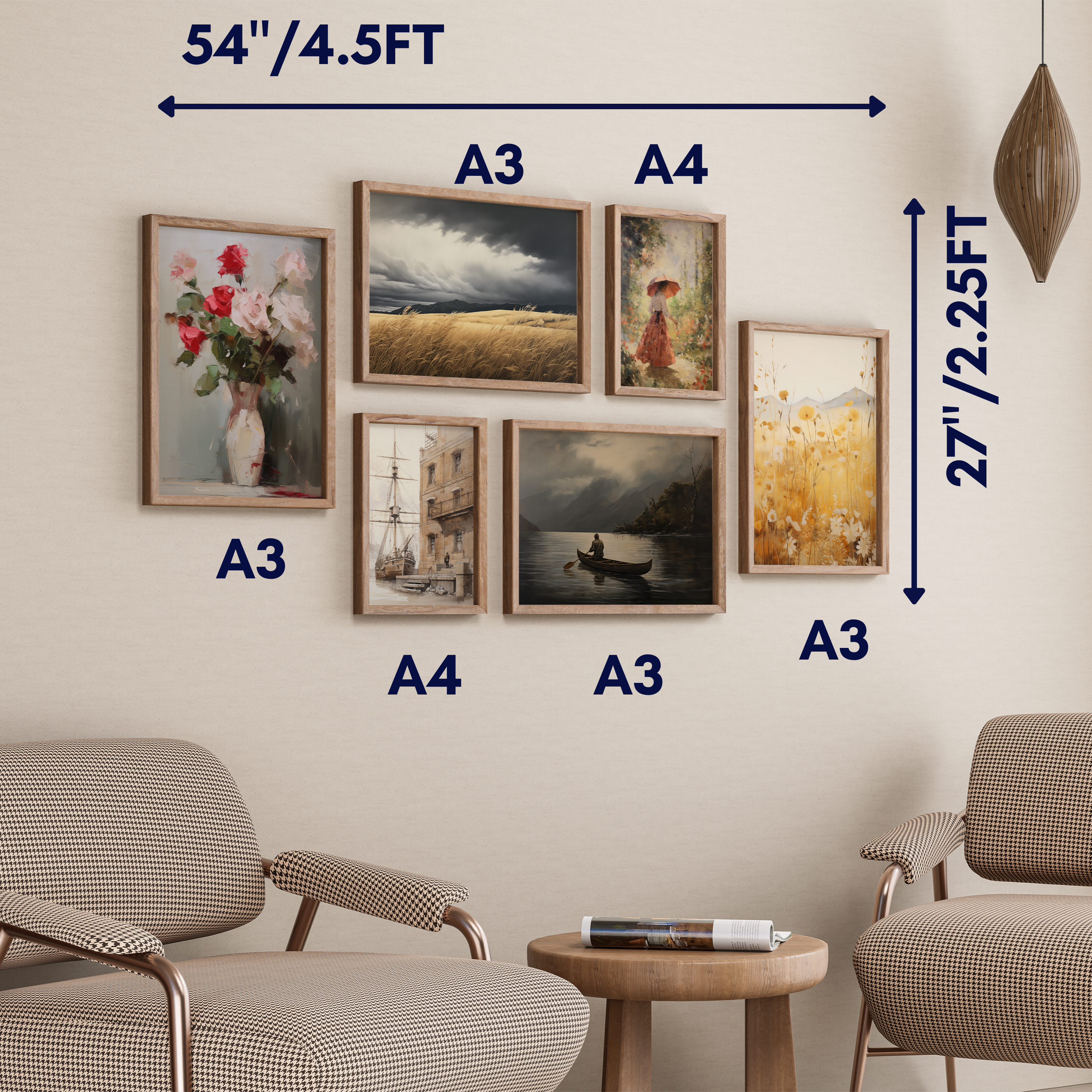 Set of 6 Mix-Modern Wall Art