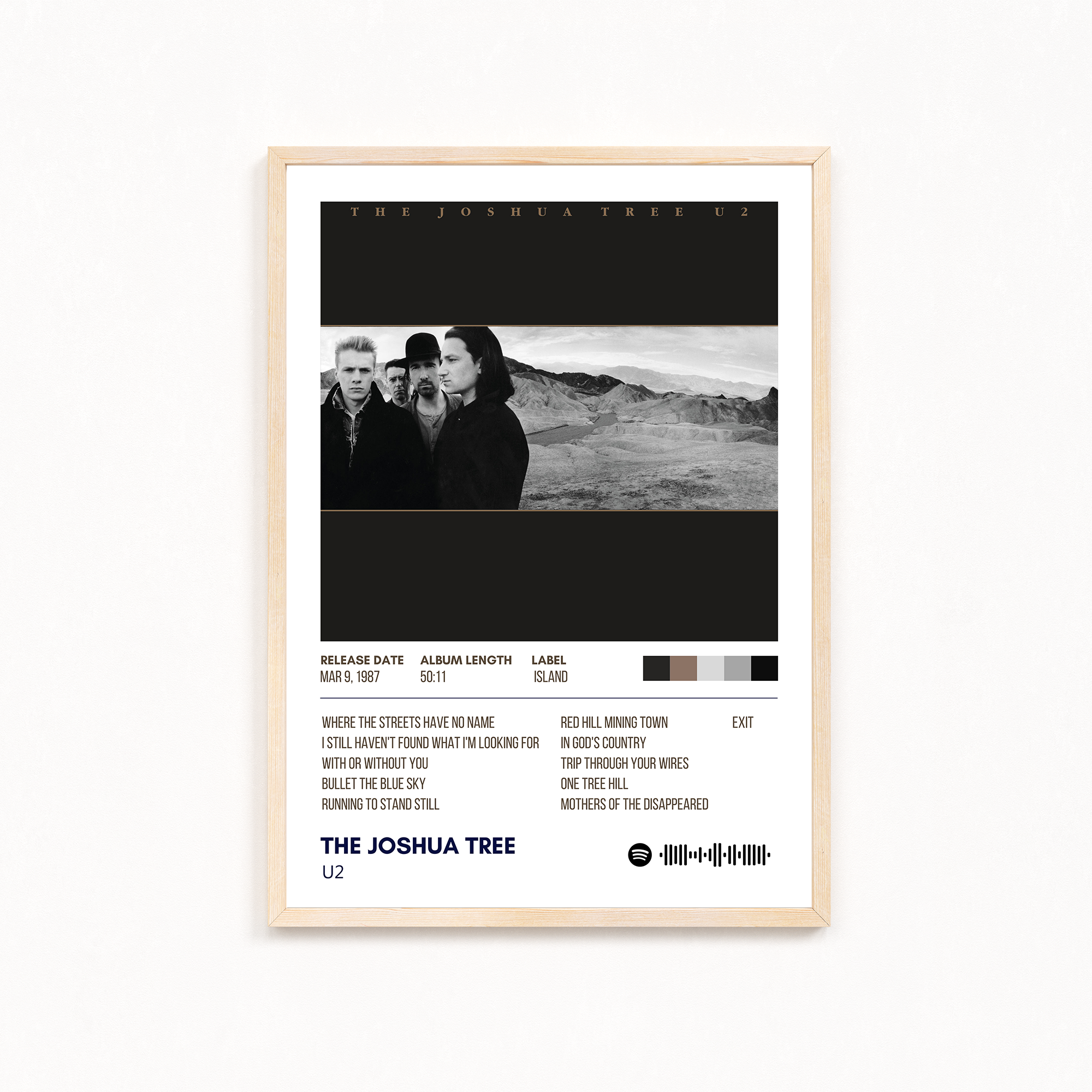 The Joshua tree by U2 Music Album Poster