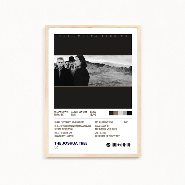 The Joshua tree by U2 Music Album Poster