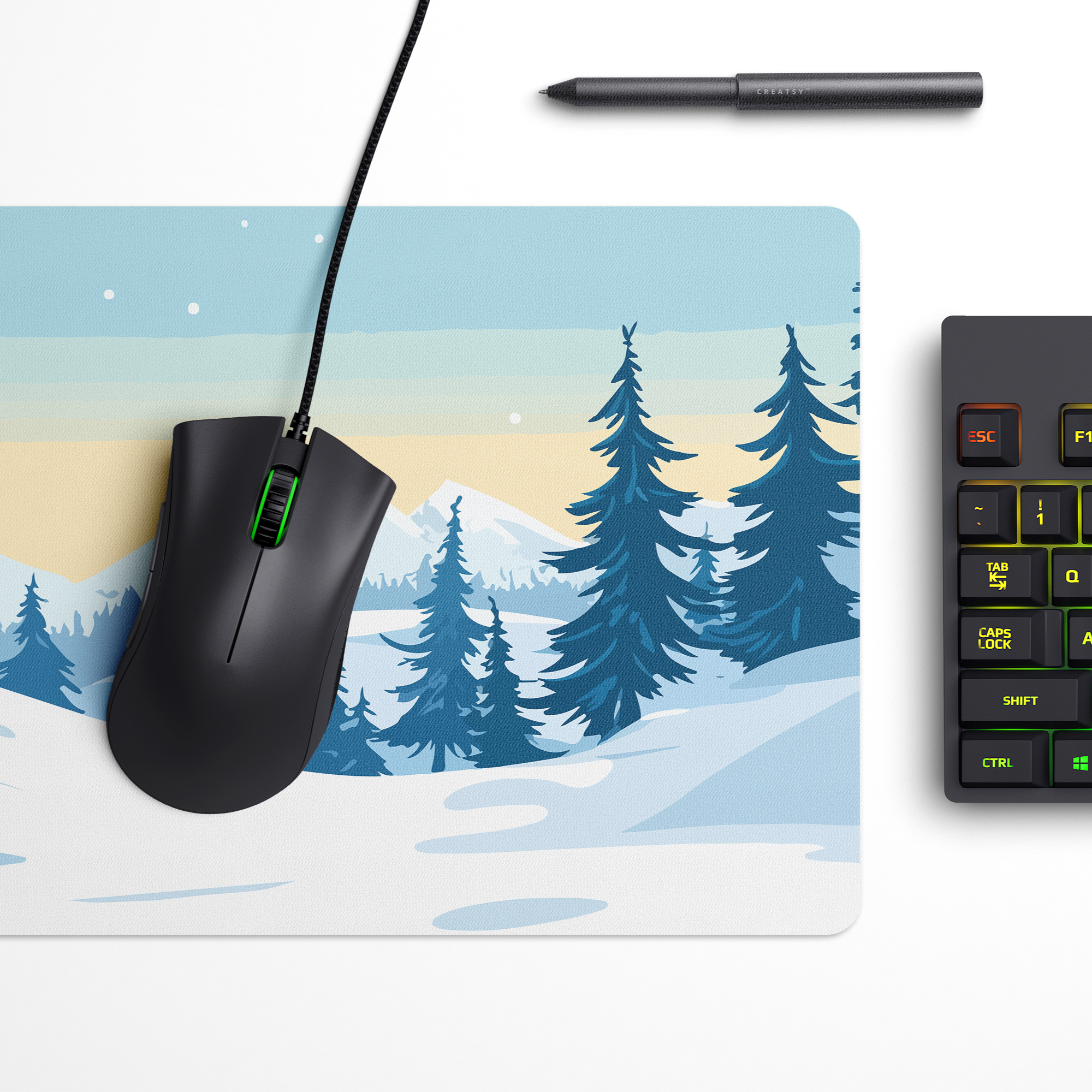 Golden Frost Desk Mat | Desk Pad | Mouse Pad