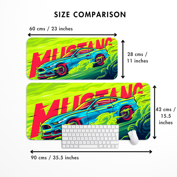 Mustang Racing Car Desk Mat | Desk Pad | Mouse Pad