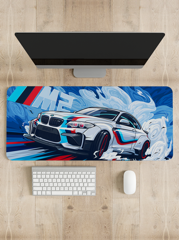 BMW M2 Racing Car Desk Mat | Desk Pad | Mouse Pad