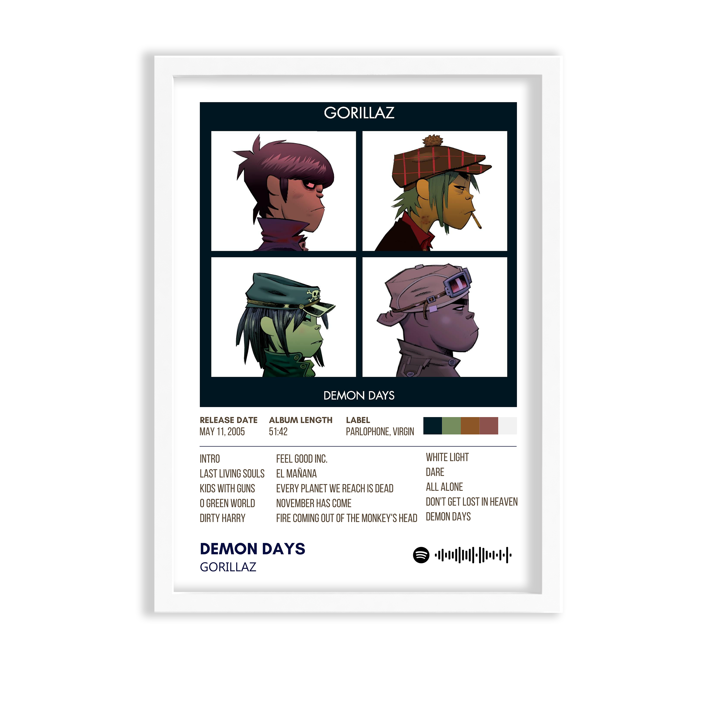 Demon Days by Gorillaz Music Album Poster