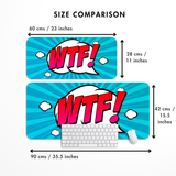 WTF Pop Art Desk Mat | Desk Pad | Mouse Pad