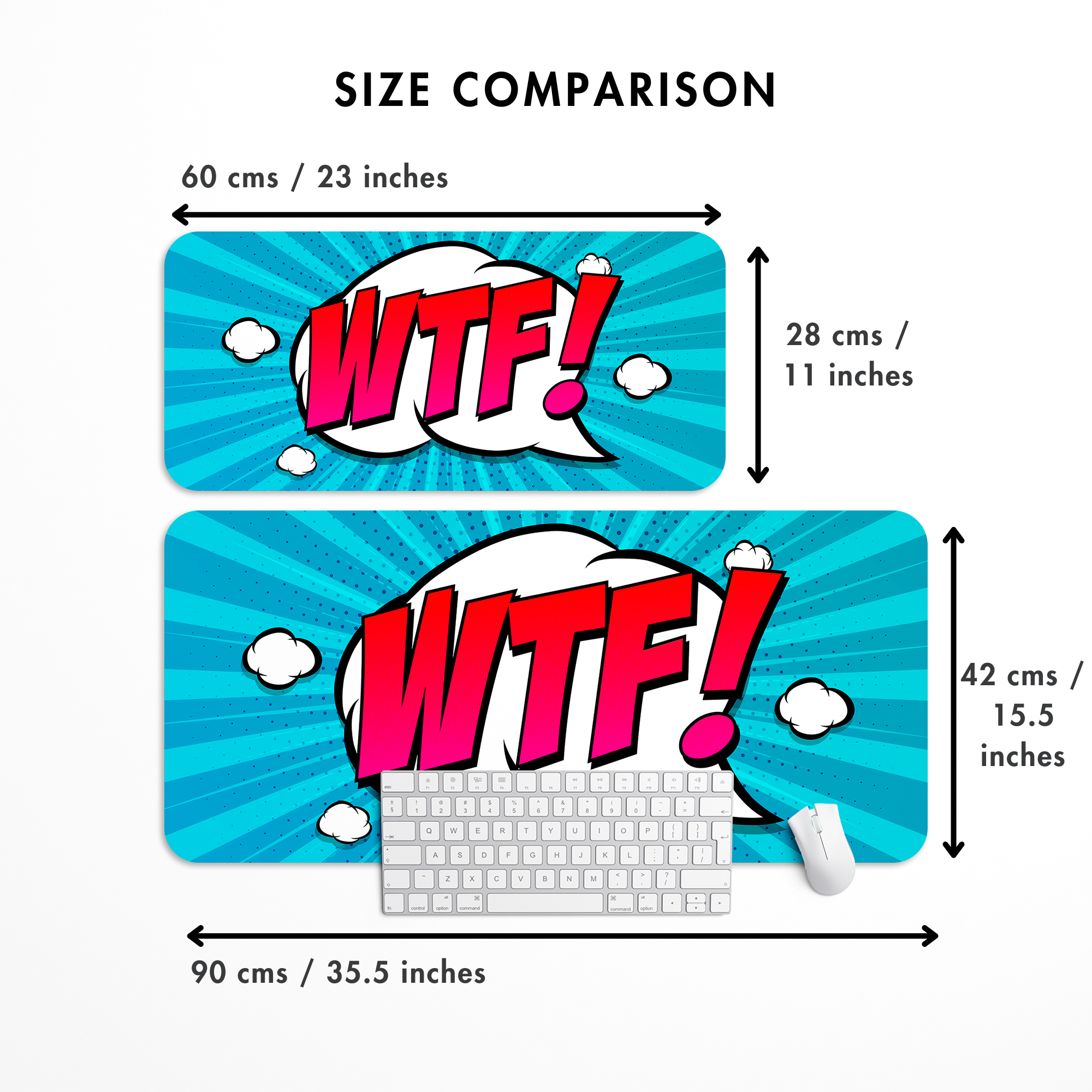 WTF Pop Art Desk Mat | Desk Pad | Mouse Pad