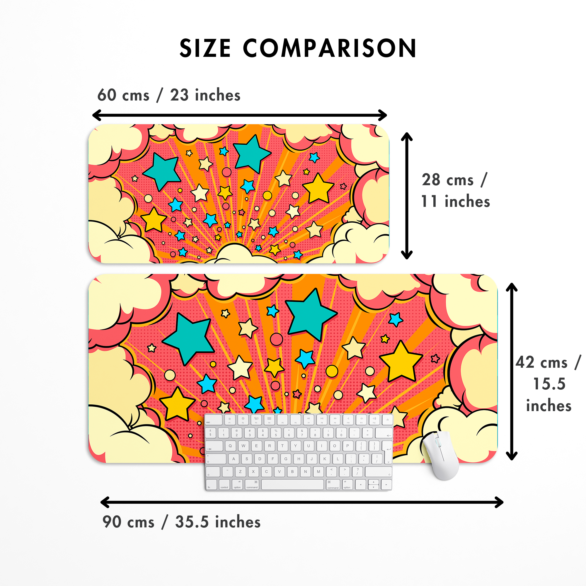 Cosmic Pop Explosion Desk Mat | Desk Pad | Mouse Pad