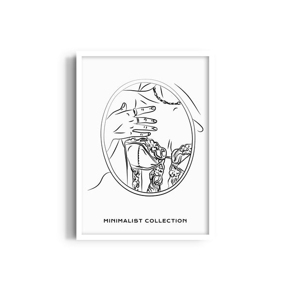 Mirror on the wall Modern Line Wall Art