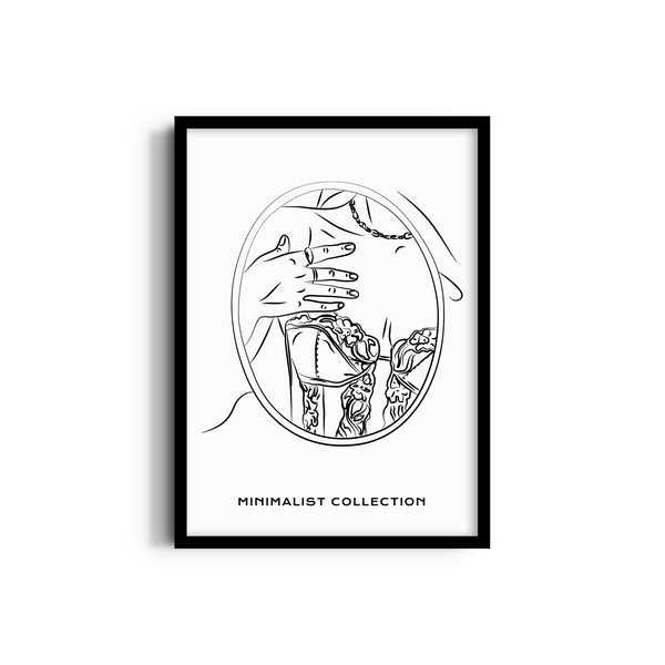 Mirror on the wall Modern Line Wall Art