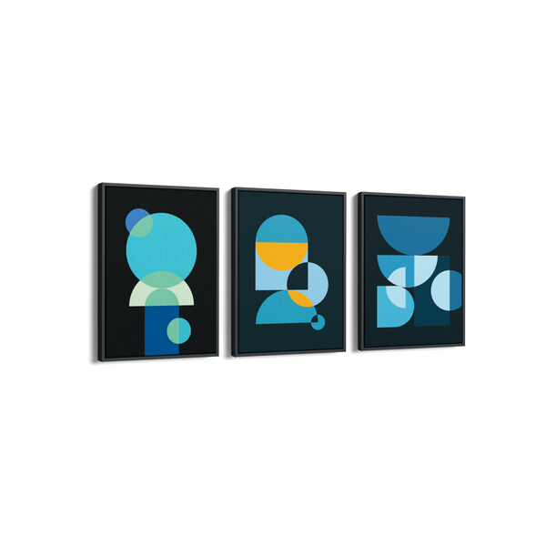 Set of 3 Geometric Modern Wall Art