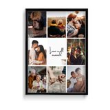 Love is all around 8 Image Custom Collage Wall Art