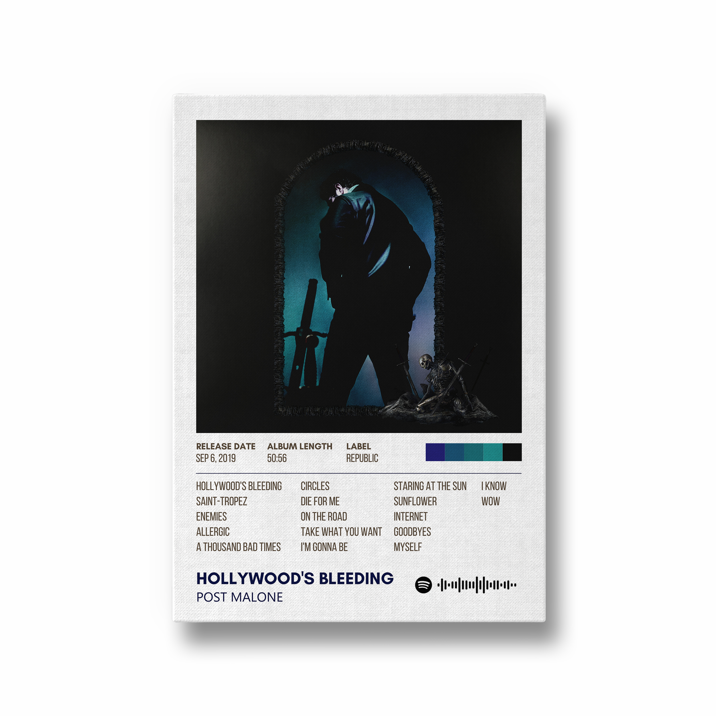 Hollywood's bleeding by Post Malone Music Album Poster
