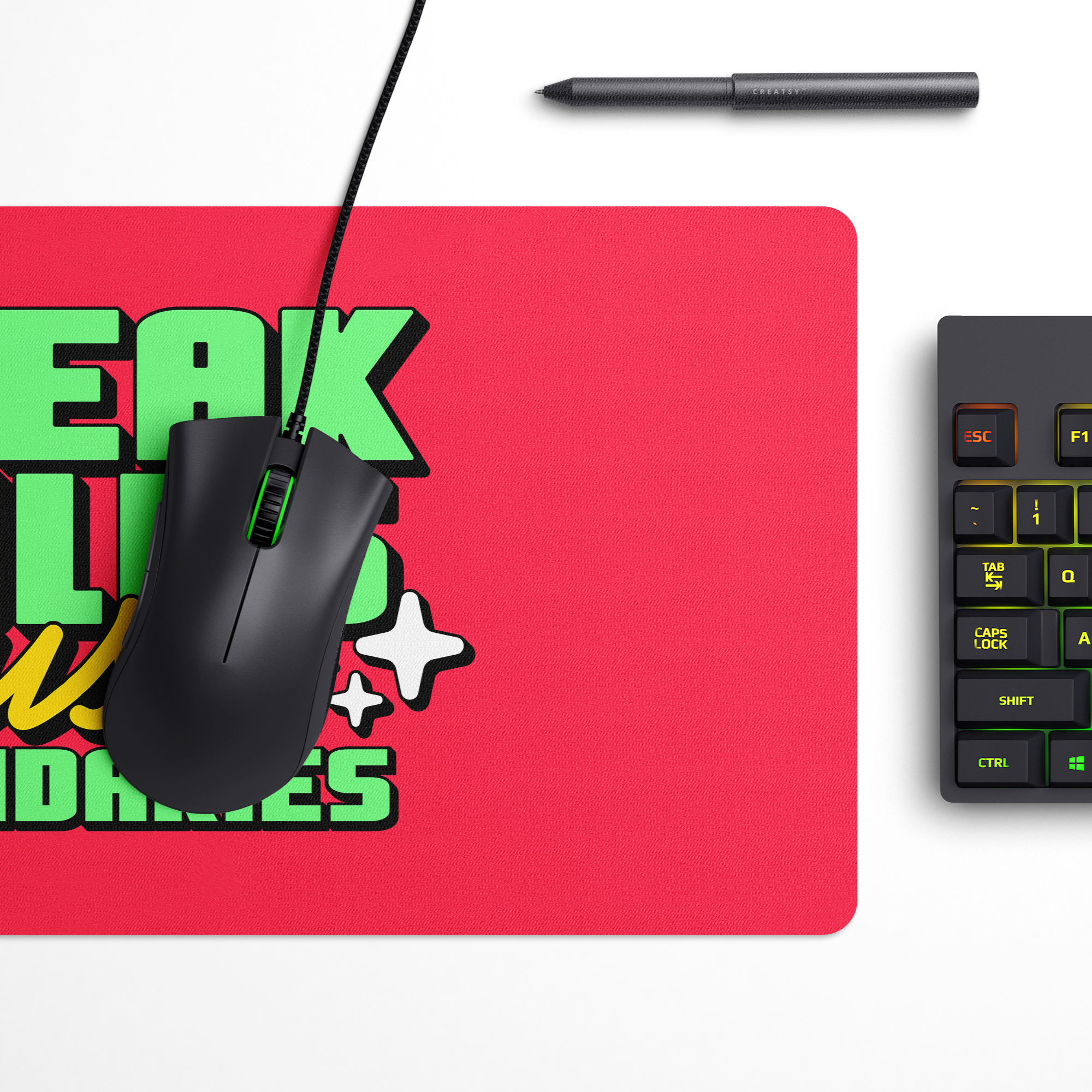 Break Rules Push Boundaries Desk Mat | Desk Pad | Mouse Pad