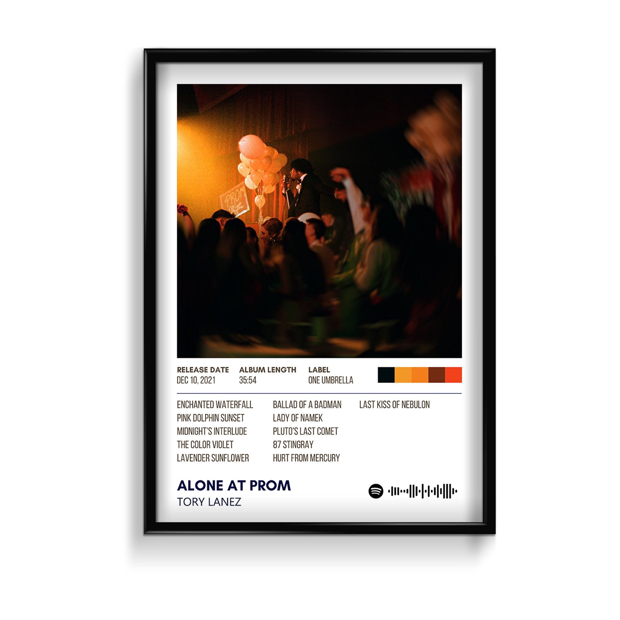 Alone at prom by Tory Lanez Music Album Poster