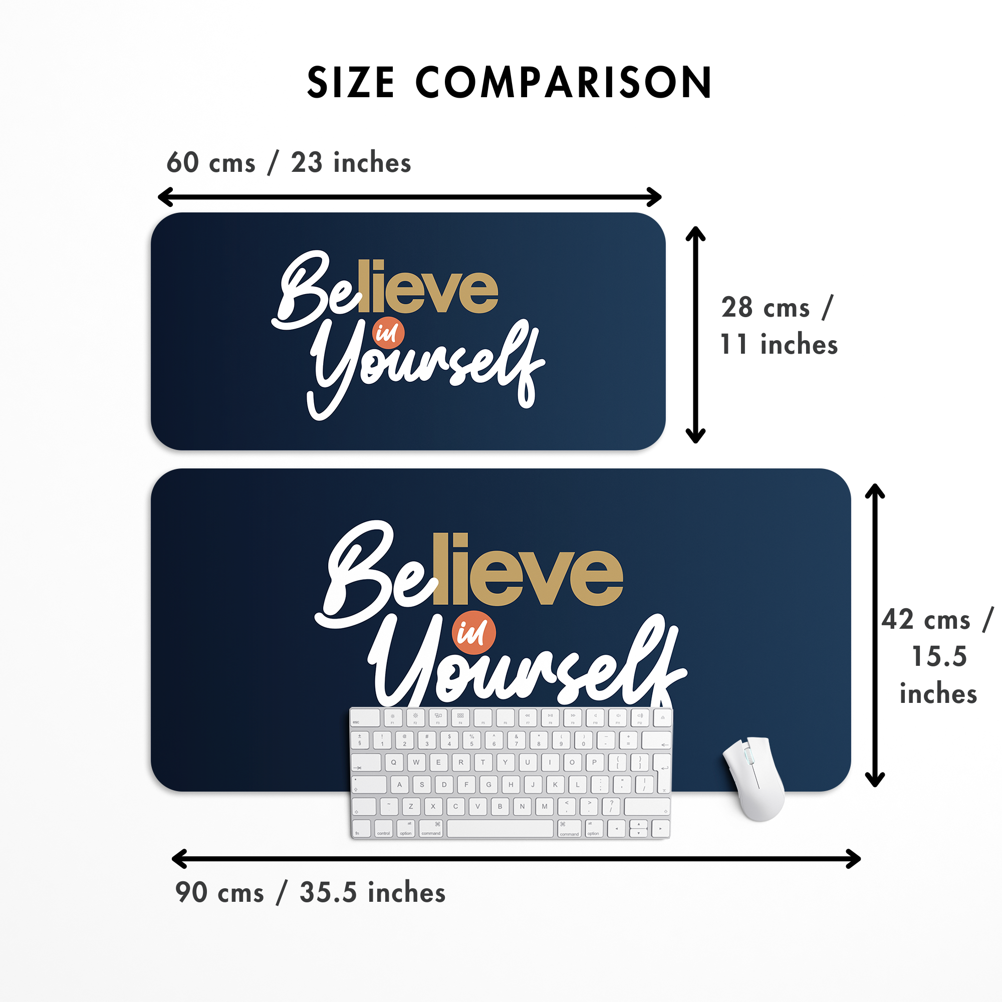 Believe in Yourself dark Desk Mat | Desk Pad | Mouse Pad