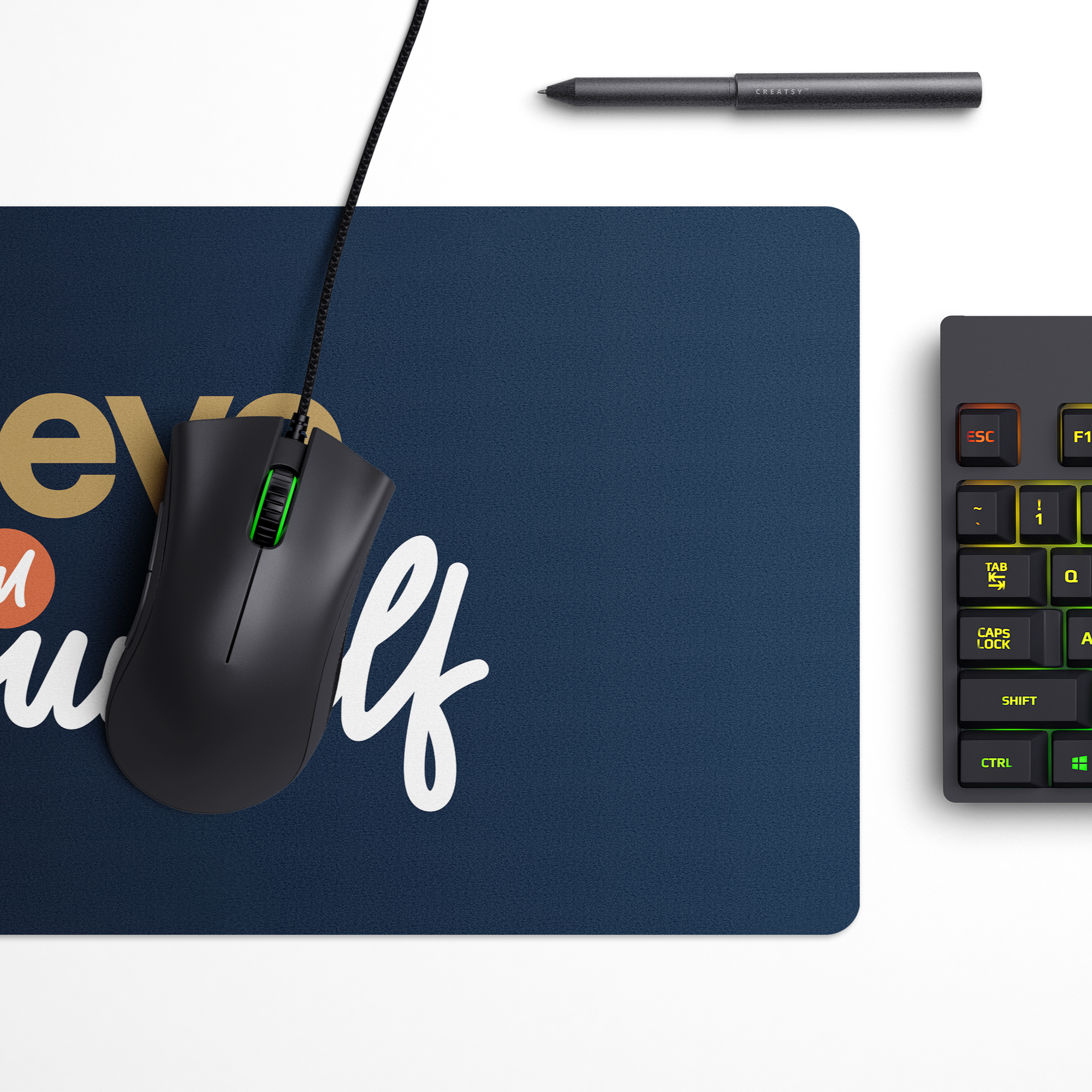 Believe in Yourself dark Desk Mat | Desk Pad | Mouse Pad