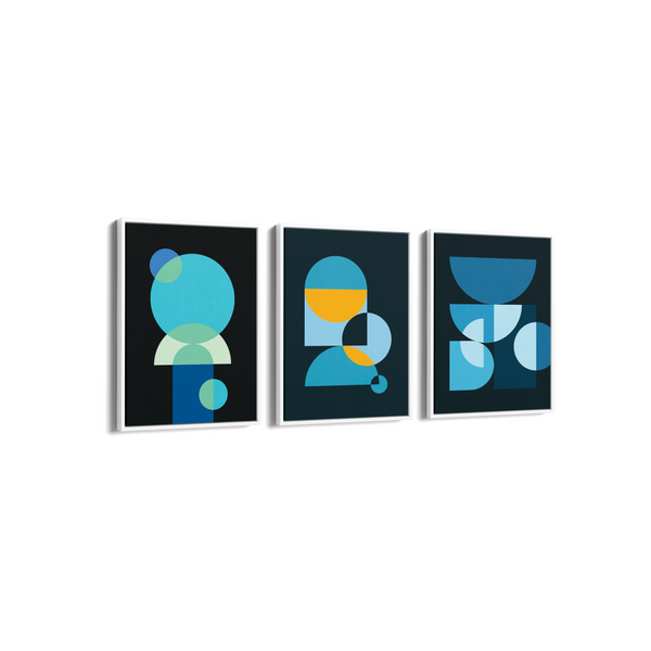 Set of 3 Geometric Modern Wall Art
