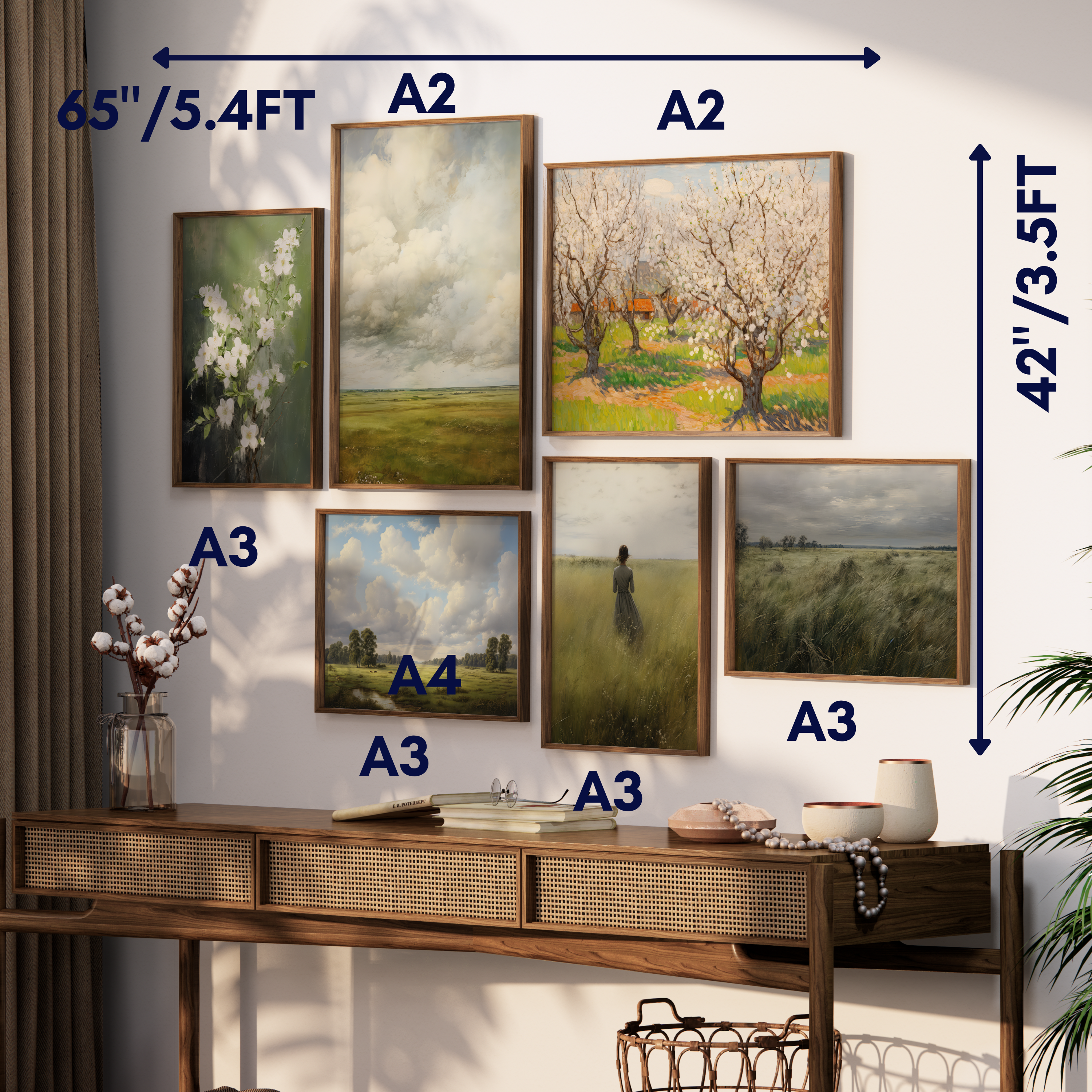 Set of 6 Mix-Modern Wall Art
