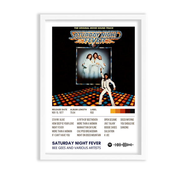 Saturday Night fever by Bee Gees Music Album Poster