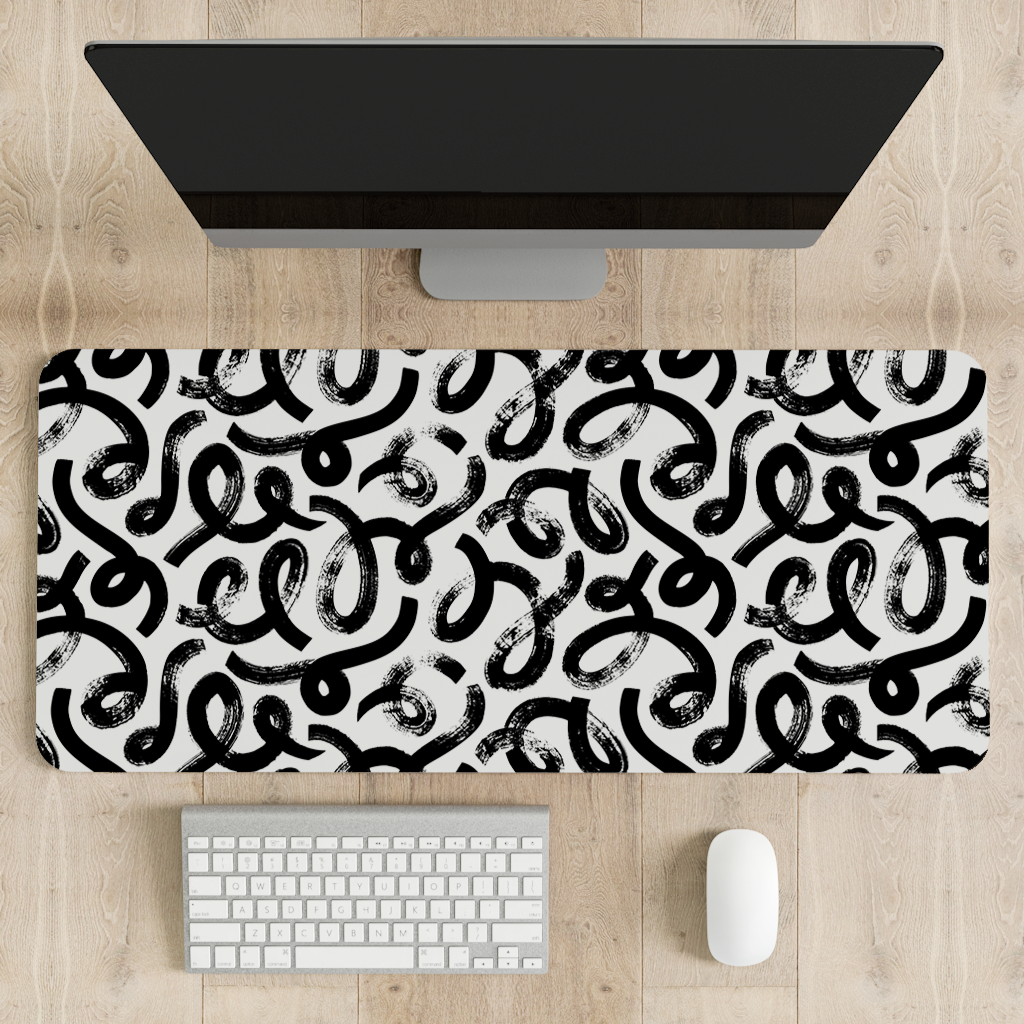 Calligraphy Chaos Desk Mat | Desk Pad | Mouse Pad