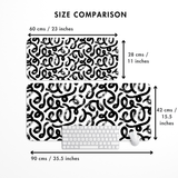 Calligraphy Chaos Desk Mat | Desk Pad | Mouse Pad