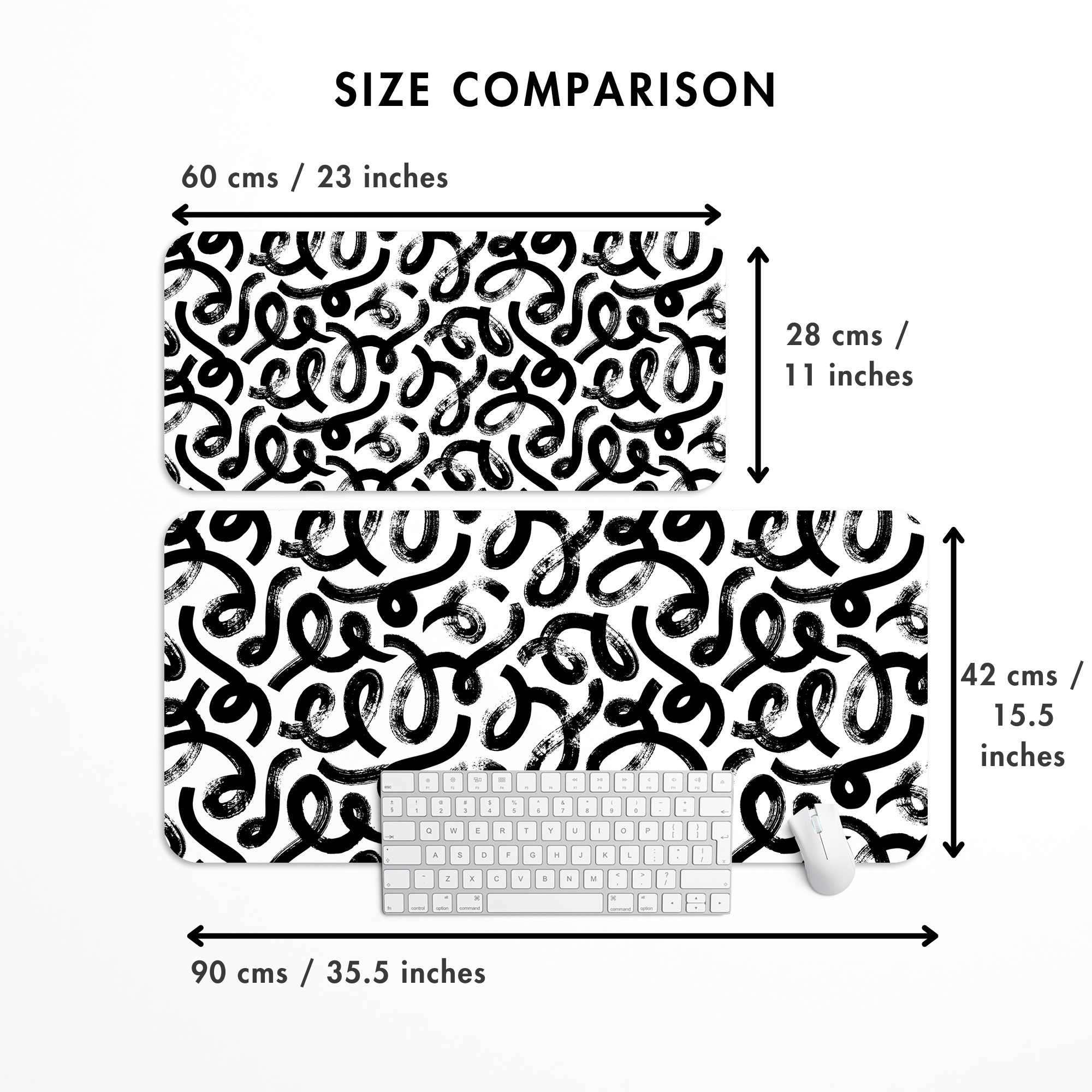 Calligraphy Chaos Desk Mat | Desk Pad | Mouse Pad