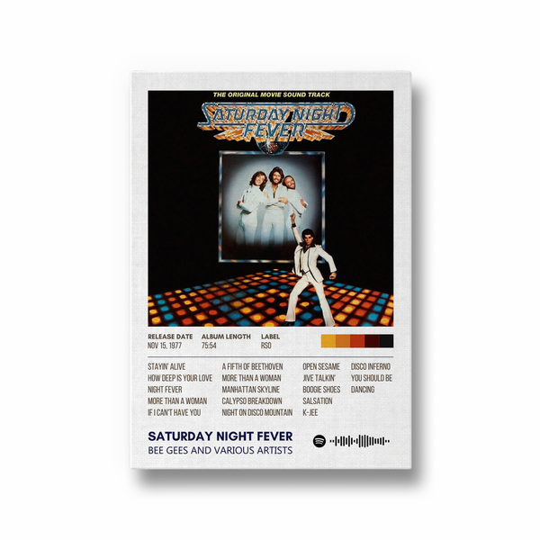 Saturday Night fever by Bee Gees Music Album Poster