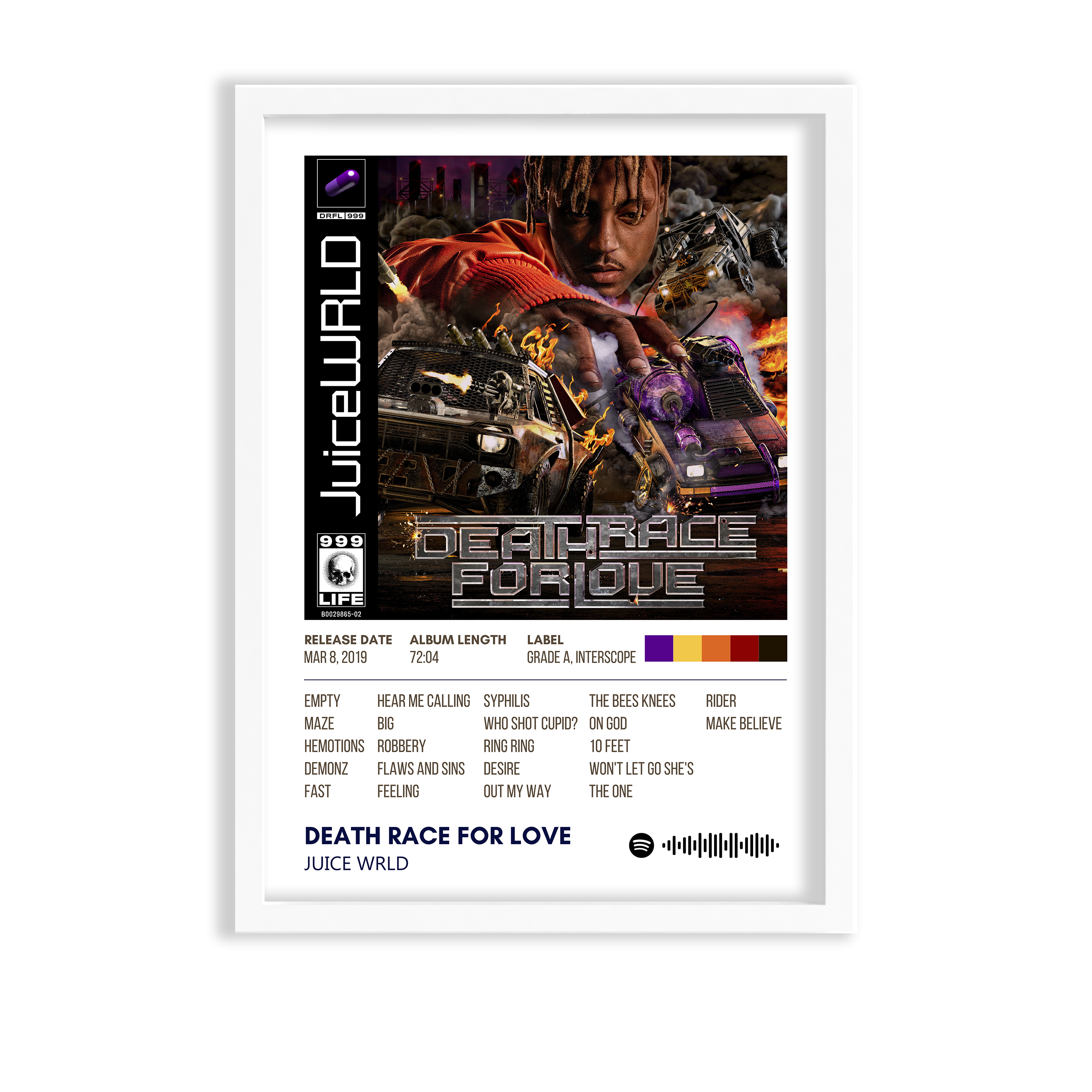 Death race for love by Juice Wrld Music Album Poster