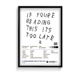 If you are reading this it's too late by Drake Music Album Poster