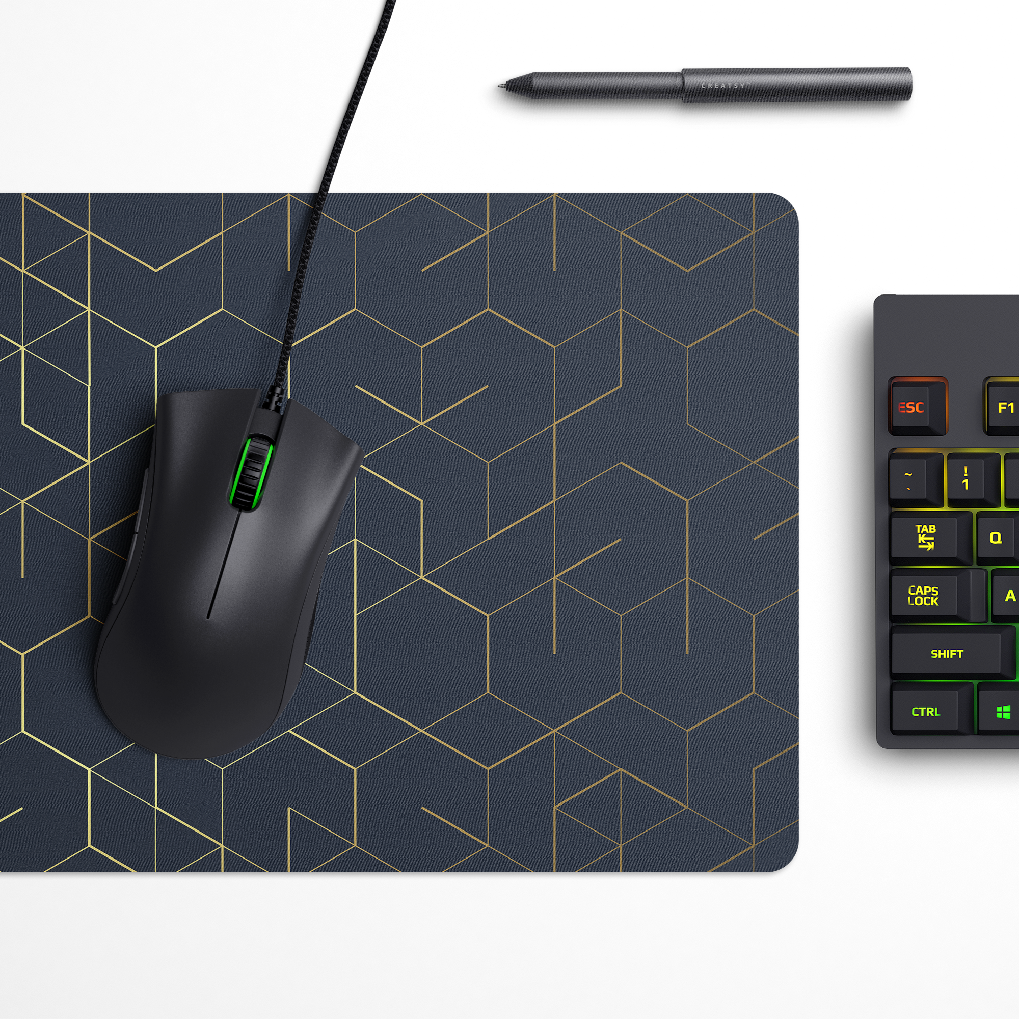 Golden Hive Desk Mat | Desk Pad | Mouse Pad