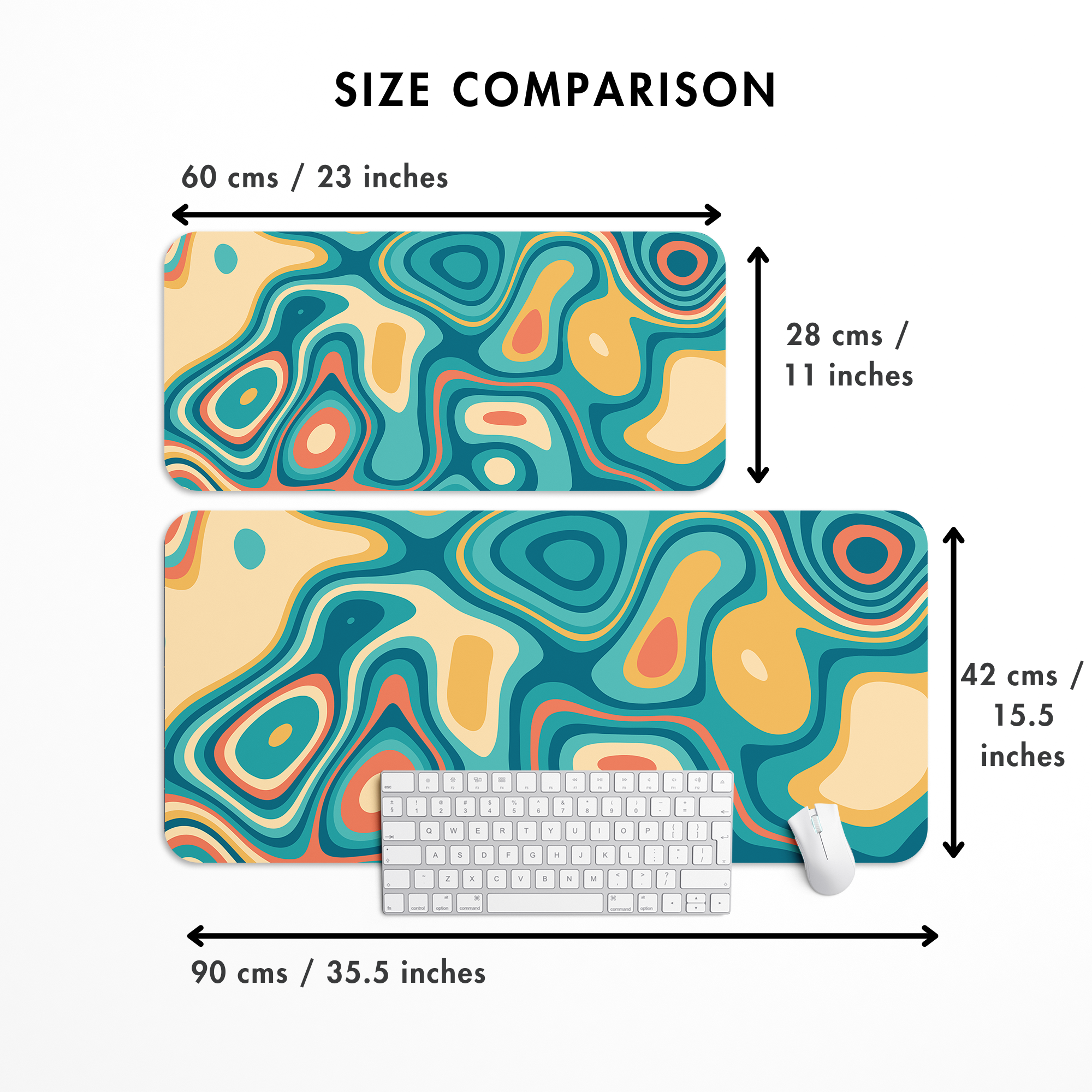 Sunset Topography Desk Mat | Desk Pad | Mouse Pad