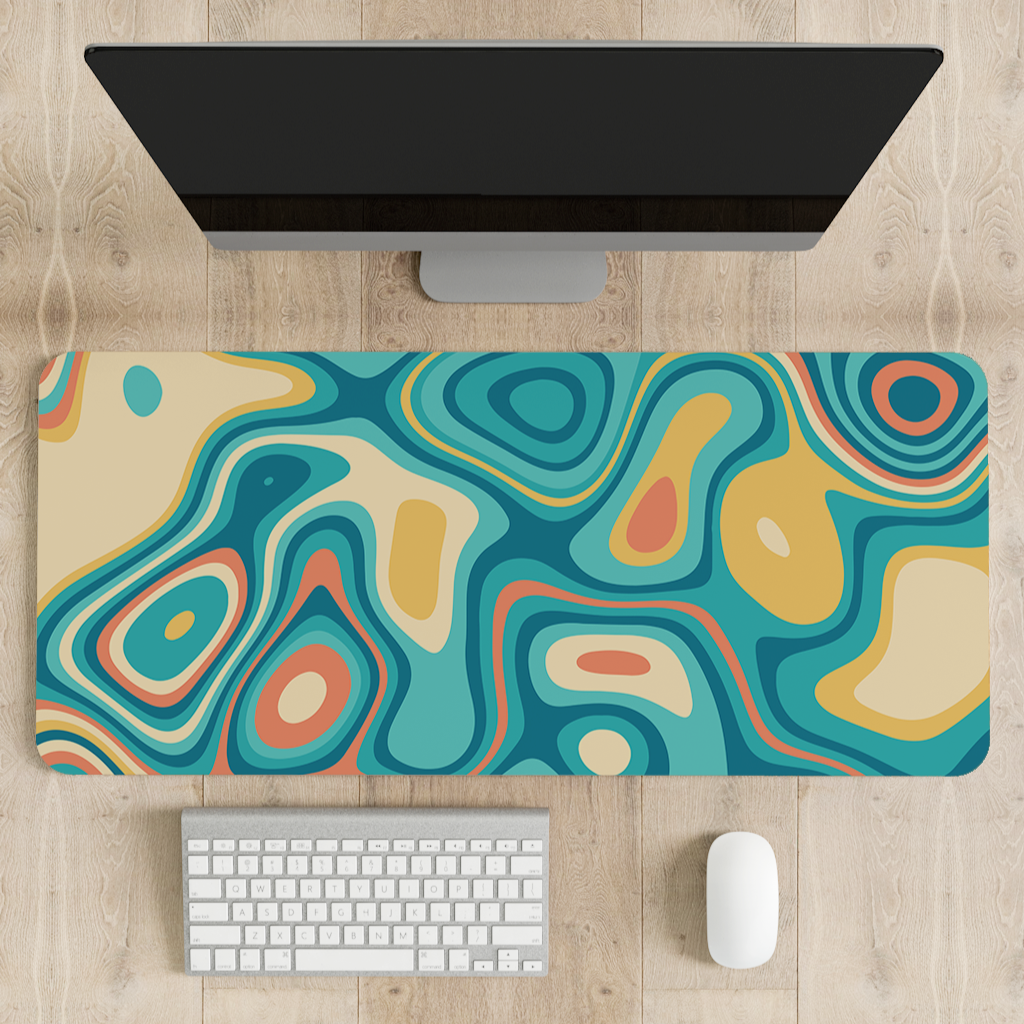 Sunset Topography Desk Mat | Desk Pad | Mouse Pad